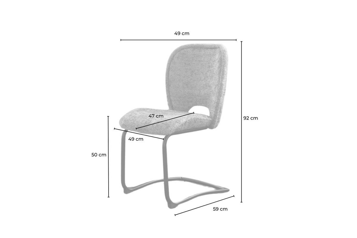 ESSZIMMERSTUHL JONA Hellgrau Webstoff - Hellgrau/Schwarz, Kunststoff/Textil (49/92/59cm) - KAWOLA