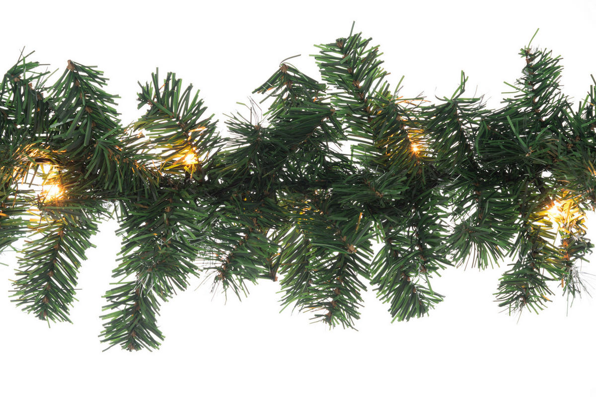 WEIHNACHTSGIRLANDE 80 LEDs 5 m warmweiß - Grün, Kunststoff (15cm)