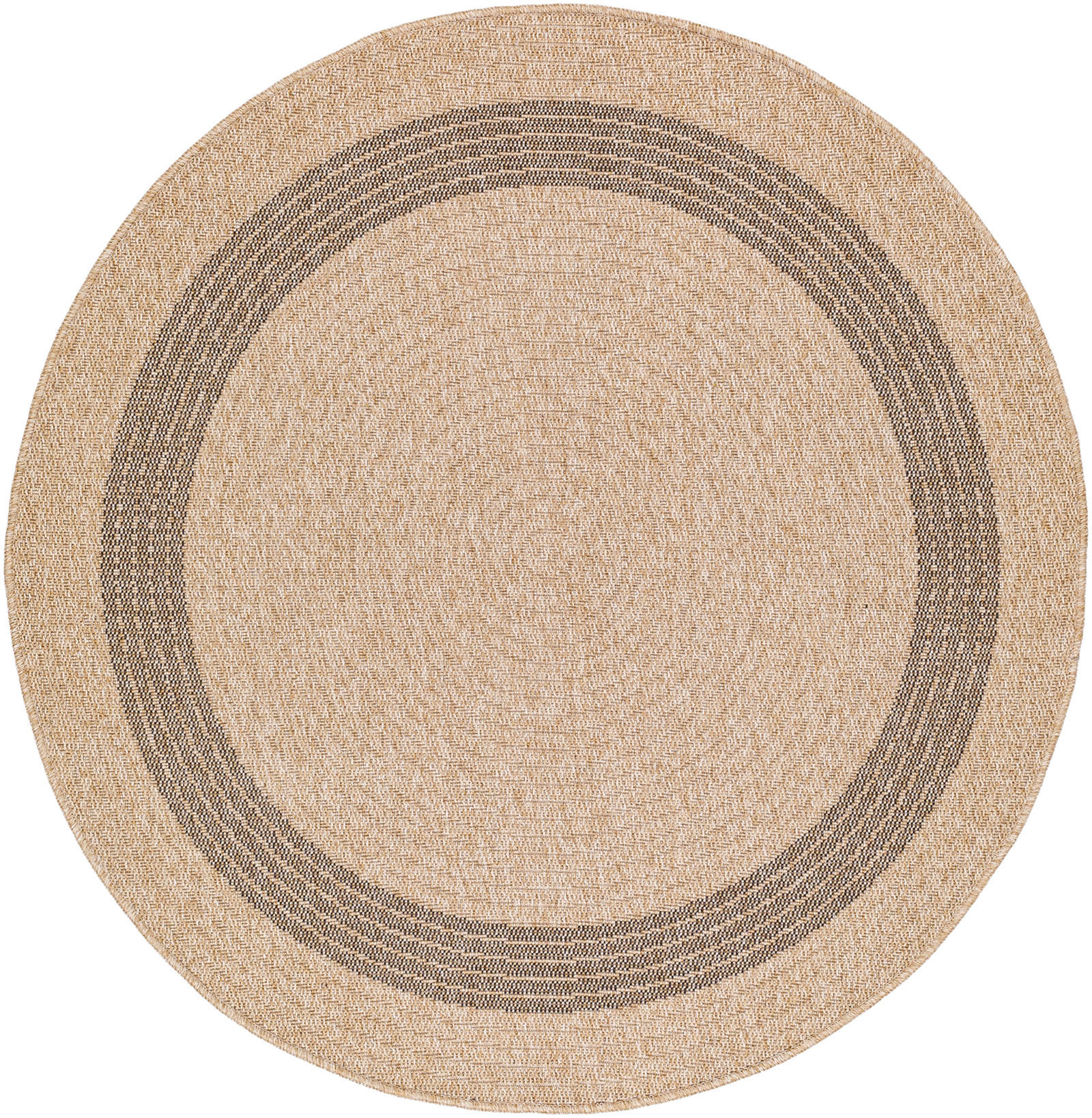 OUTDOORTEPPICH Rund Jute-Optik Ø 100 cm Beige - Beige, Kunststoff/Textil (100/100cm) - LIVABLISS