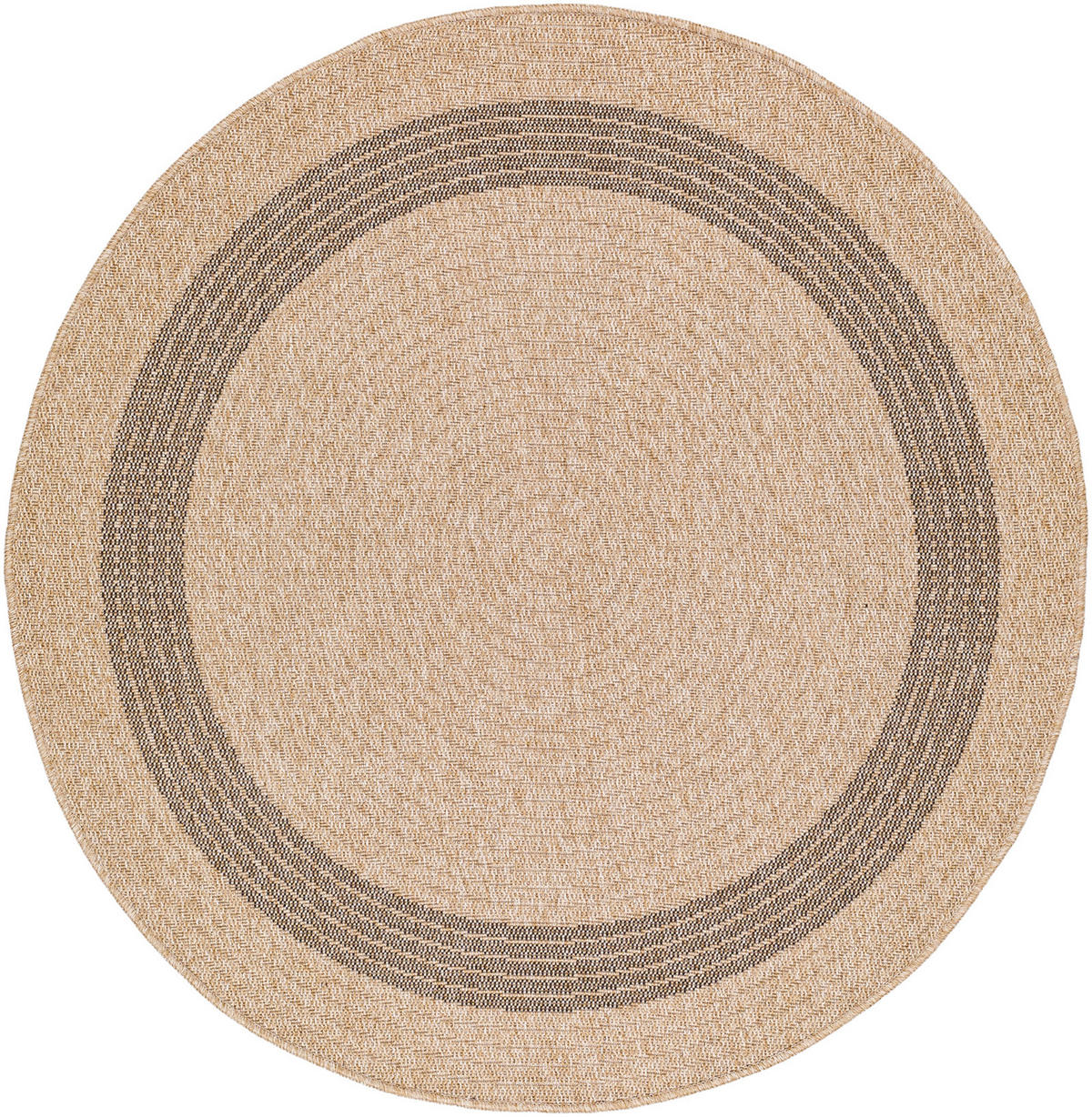 OUTDOORTEPPICH Rund Jute-Optik Ø 160 cm Beige - Beige, Kunststoff/Textil (160/160cm) - LIVABLISS