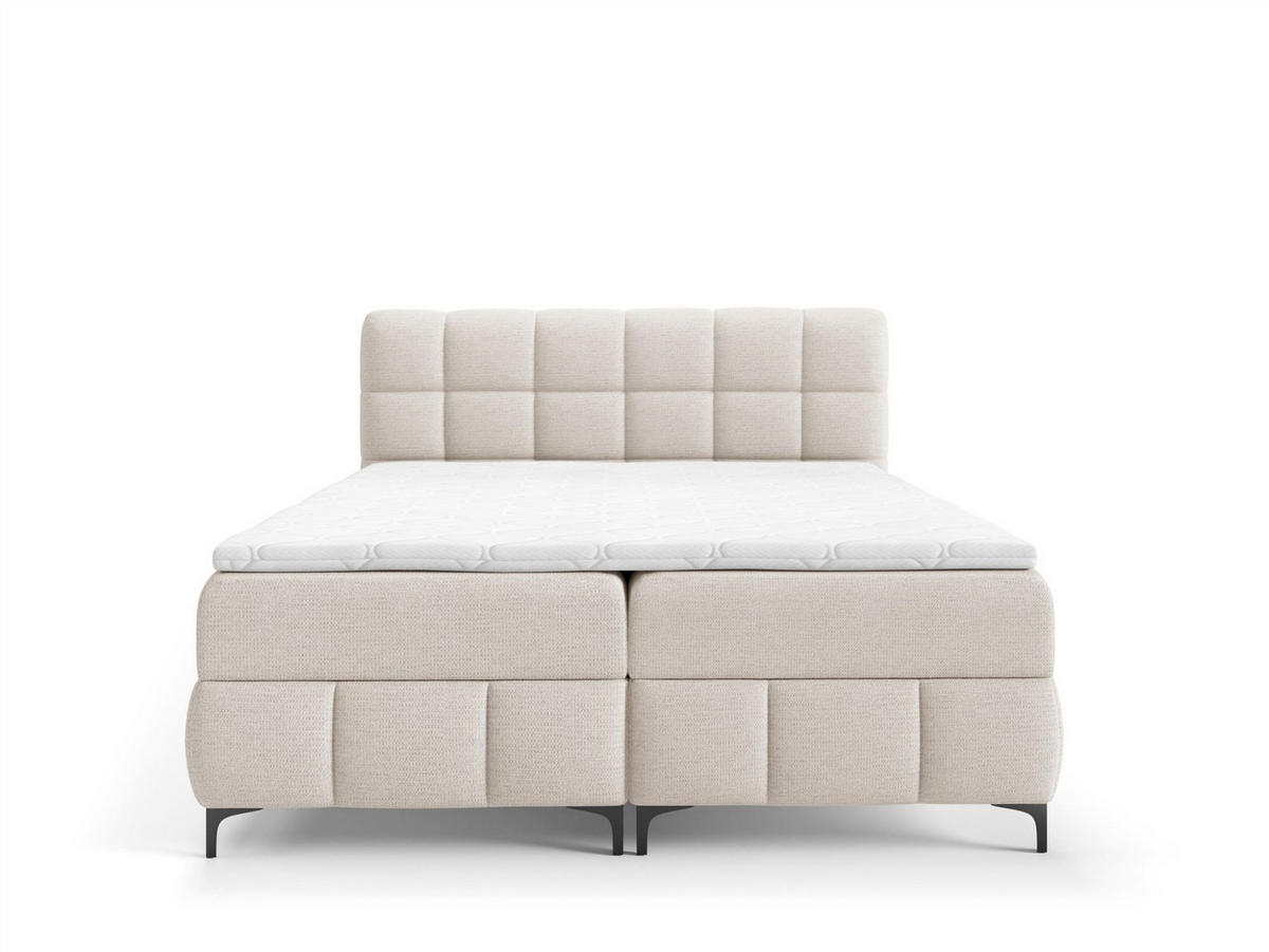 BOXBETT Sophie In Aragon - Creme, Holzwerkstoff/Textil (200/200cm) - Fun Möbel