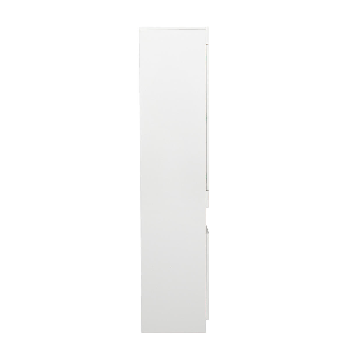 VITRINE 50/40/180 cm in Weiß mit LED-Beleuchtung und Hochglanzfront - Weiß, Holzwerkstoff (40/180/50cm) - Flora Grace
