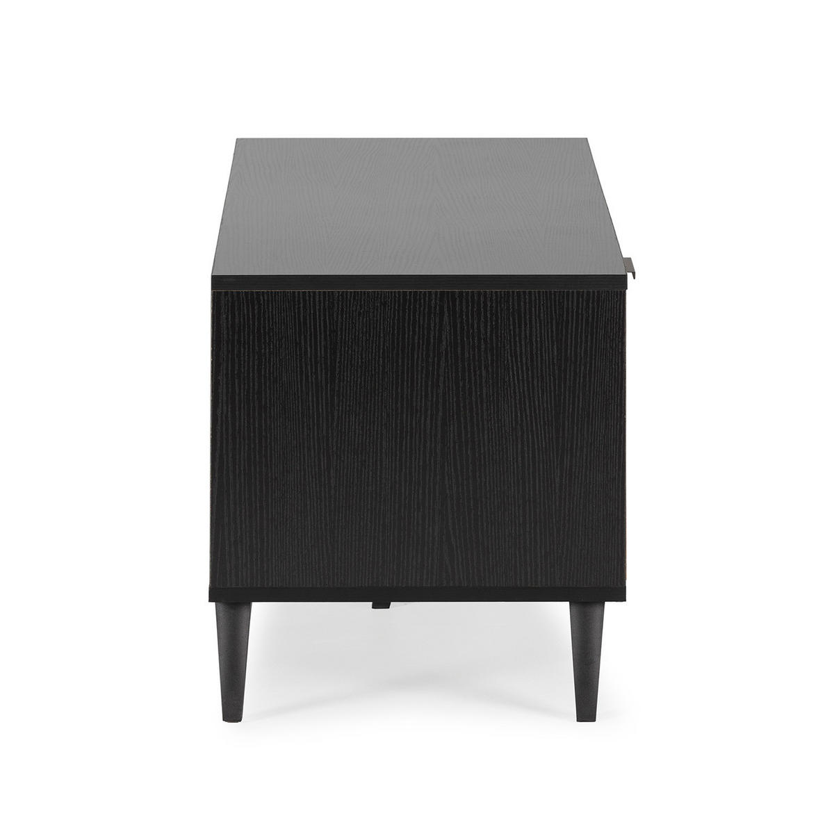 TV-ELEMENT Denis, Schwarz/Holzfarbe - Schwarz, Holzwerkstoff (136/44/40cm) - VS Venta-stock