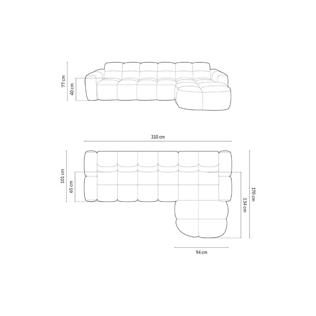 Thumbnail - Micadoni Ecksofa, Koralle, Textil, 4-Sitzer, L-Form, 310x170 cm, Hergestellt in Europa, Oeko-Tex®, Wohnzimmer, Sofas & C...