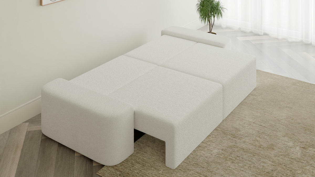 SOFA Lisbon - Weiß (Anthology 1) - Weiß, Holzwerkstoff (268/85/110cm)