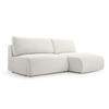 ECKSOFA mit Schlaffunktion Greste, Weiß - Weiß, Textil (150/223cm) - Meblito