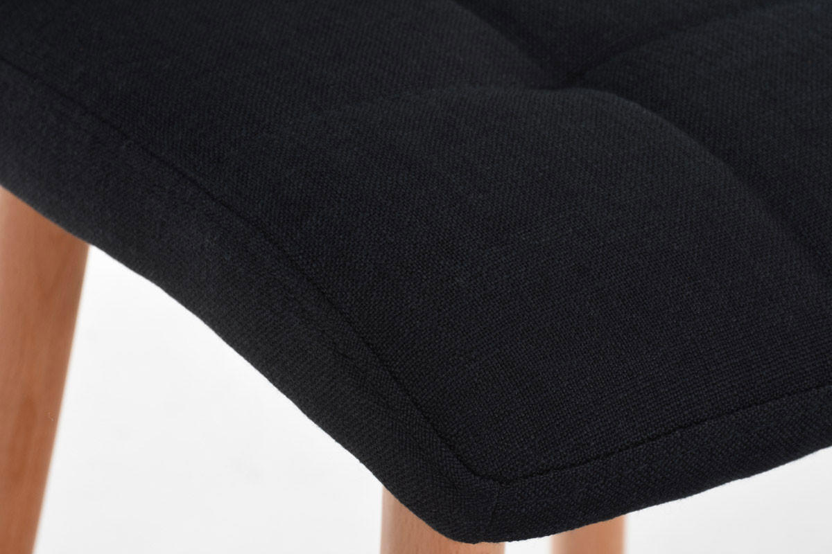 BARHOCKER Gitor Stoff Schwarz - Schwarz, Textil (42/94/49cm) - DELUKE