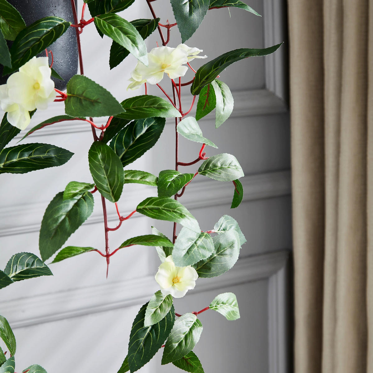 KUNSTPFLANZE Künstlicher Hänge-Jasmin – Florina 80 cm - Grün, Kunststoff (80cm) - aplanta