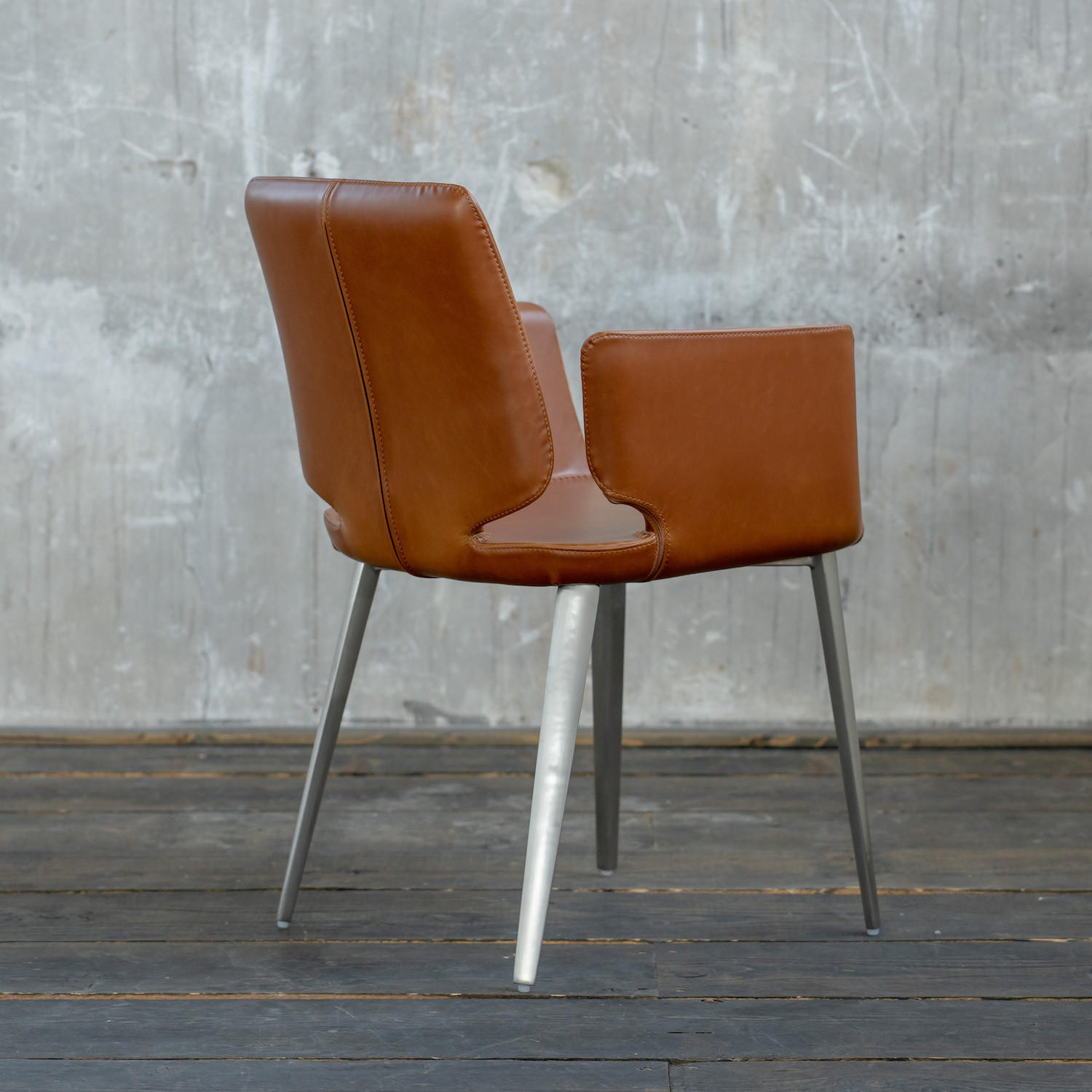 STUHL HAMA Braun Kunstleder - Dunkelbraun/Braun, Leder (56/82/55cm) - KAWOLA