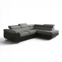 ECKSOFA Jade Mit Schlaffunktion - Grau, Holzwerkstoff/Textil (275/202cm) - Fun Möbel