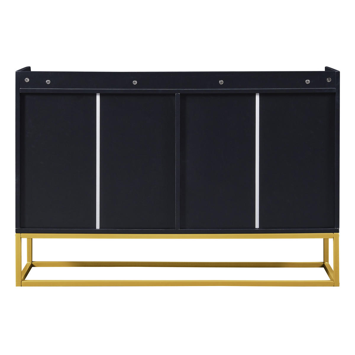 SIDEBOARD DE-38276 120/30/80 cm mit 4 Türen Schwarz - Schwarz, Holzwerkstoff (120/80/30cm) - ComfortXL