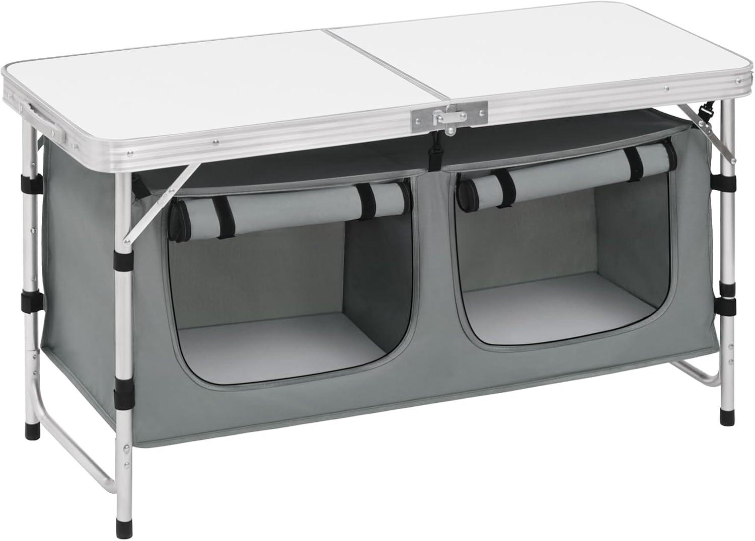 Woltu Campingtisch Weiß 120x69.5x47 cm