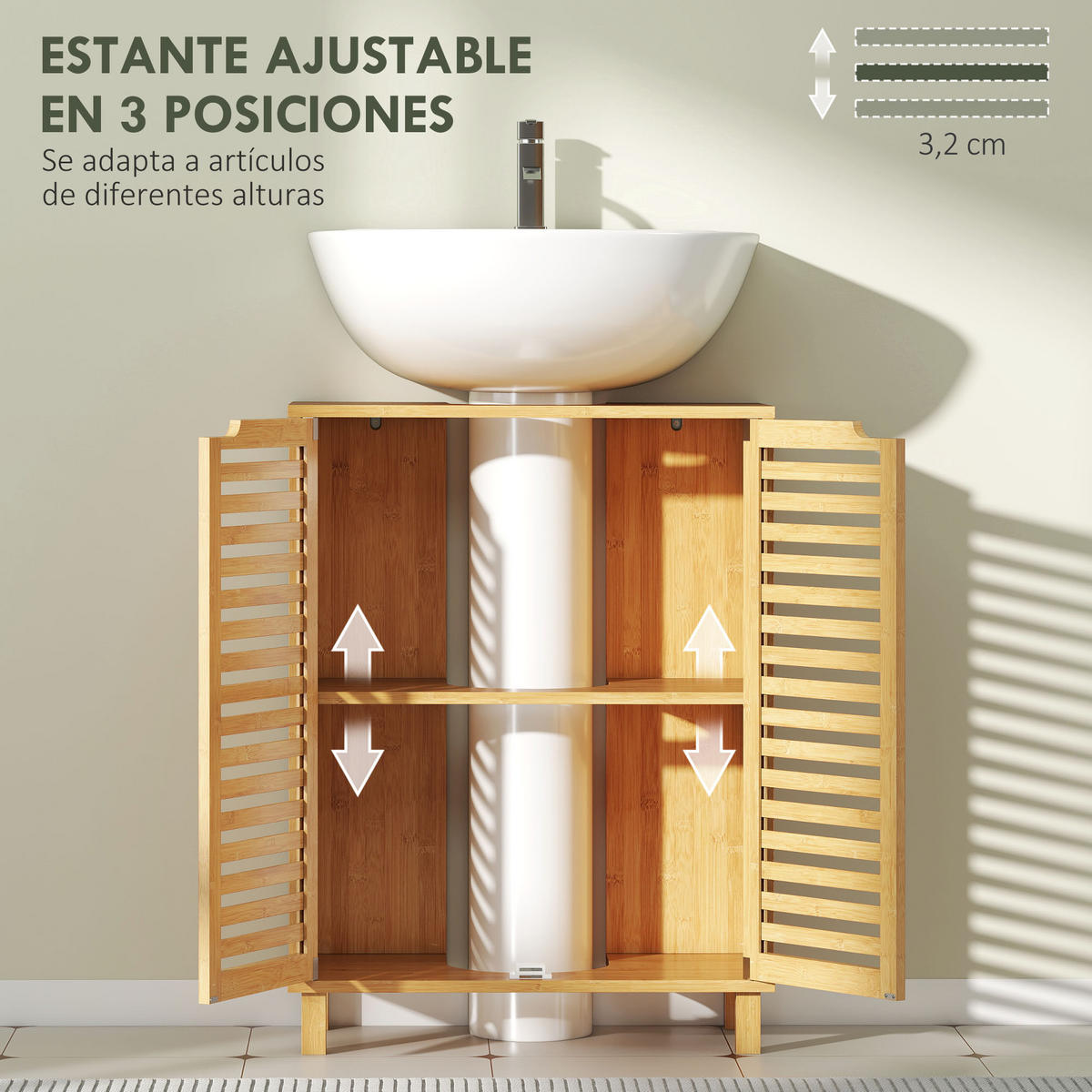 HÄNGESCHRANK Naturholz 1 Stück - Beige, Kunststoff (60/80/30cm) - GiPP