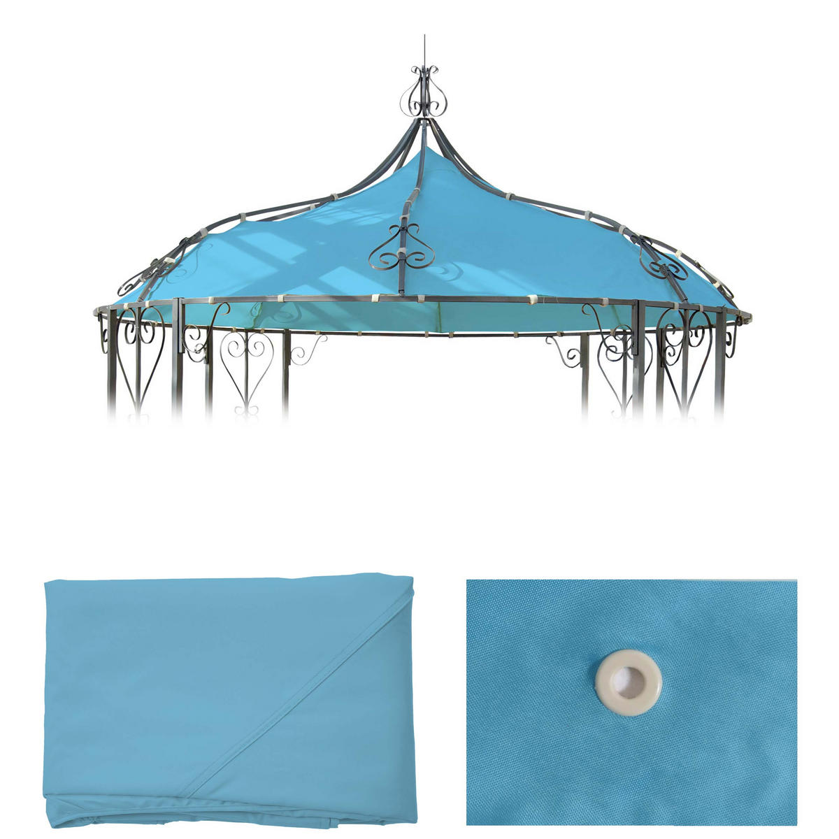 ERSATZBEZUG DACH FÜR PERGOLA CABRERA Türkis - Türkis, Textil (300/1/300cm) - MCW