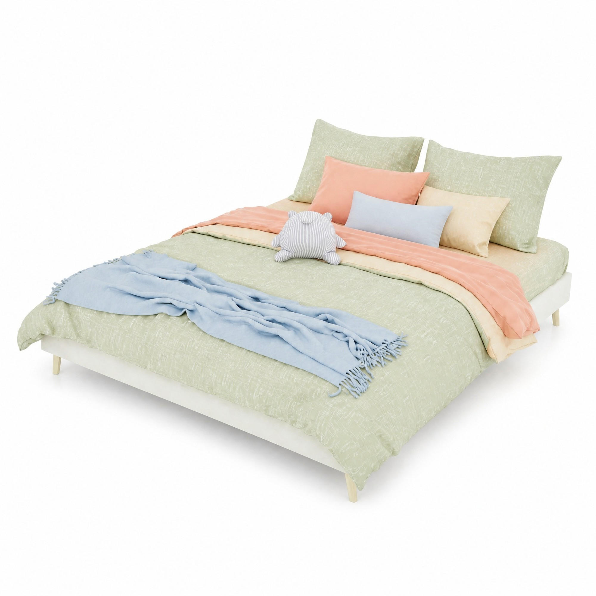 POLSTERBETT 160/200 mit stabilem Rahmen und modernem Design in Beige - Beige, Holzwerkstoff/Textil (160/200cm) - EVRYAE