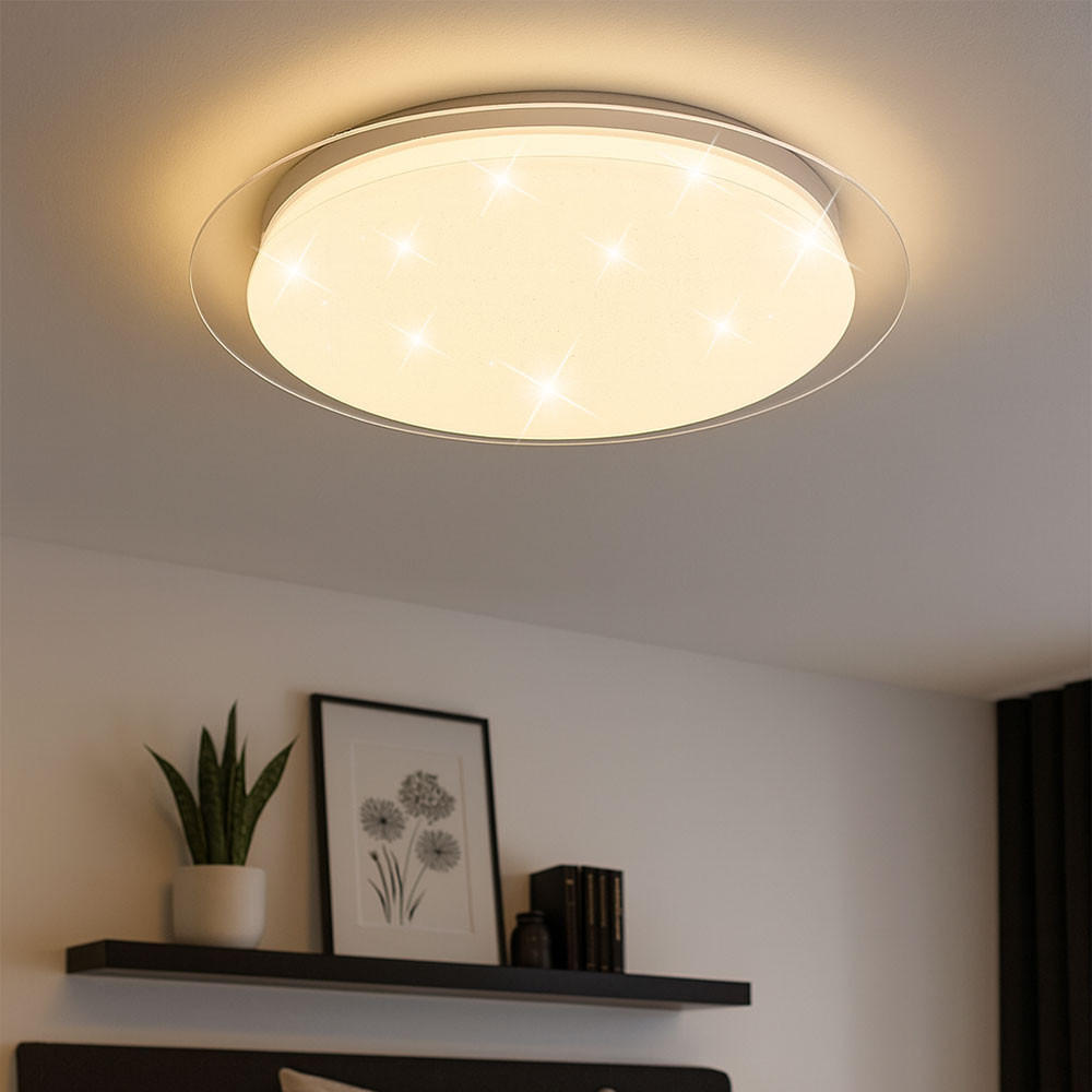 LED DECKENLEUCHTE Weiß Kunststoff - Weiß, Metall (46.5/7.5/7.5cm)