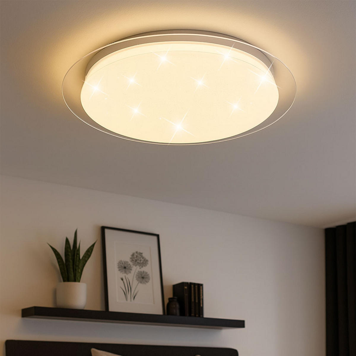 LED DECKENLEUCHTE Weiß Kunststoff - Weiß, Metall (46.5/7.5/7.5cm)