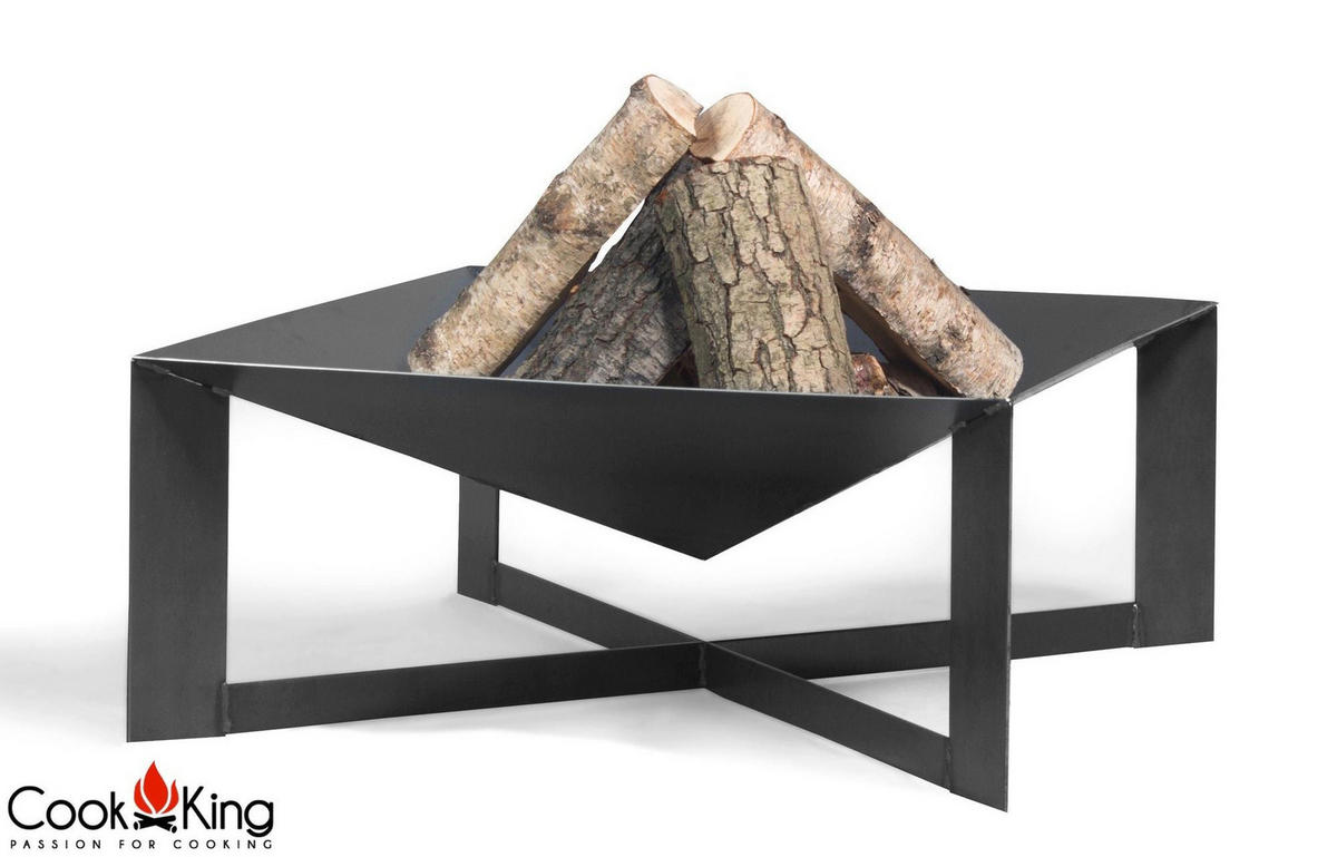 FEUERSCHALE „CUBA“ 70x70 cm für Garten und Terrasse - Rostfarben, Metall (70/70cm) - Cook King