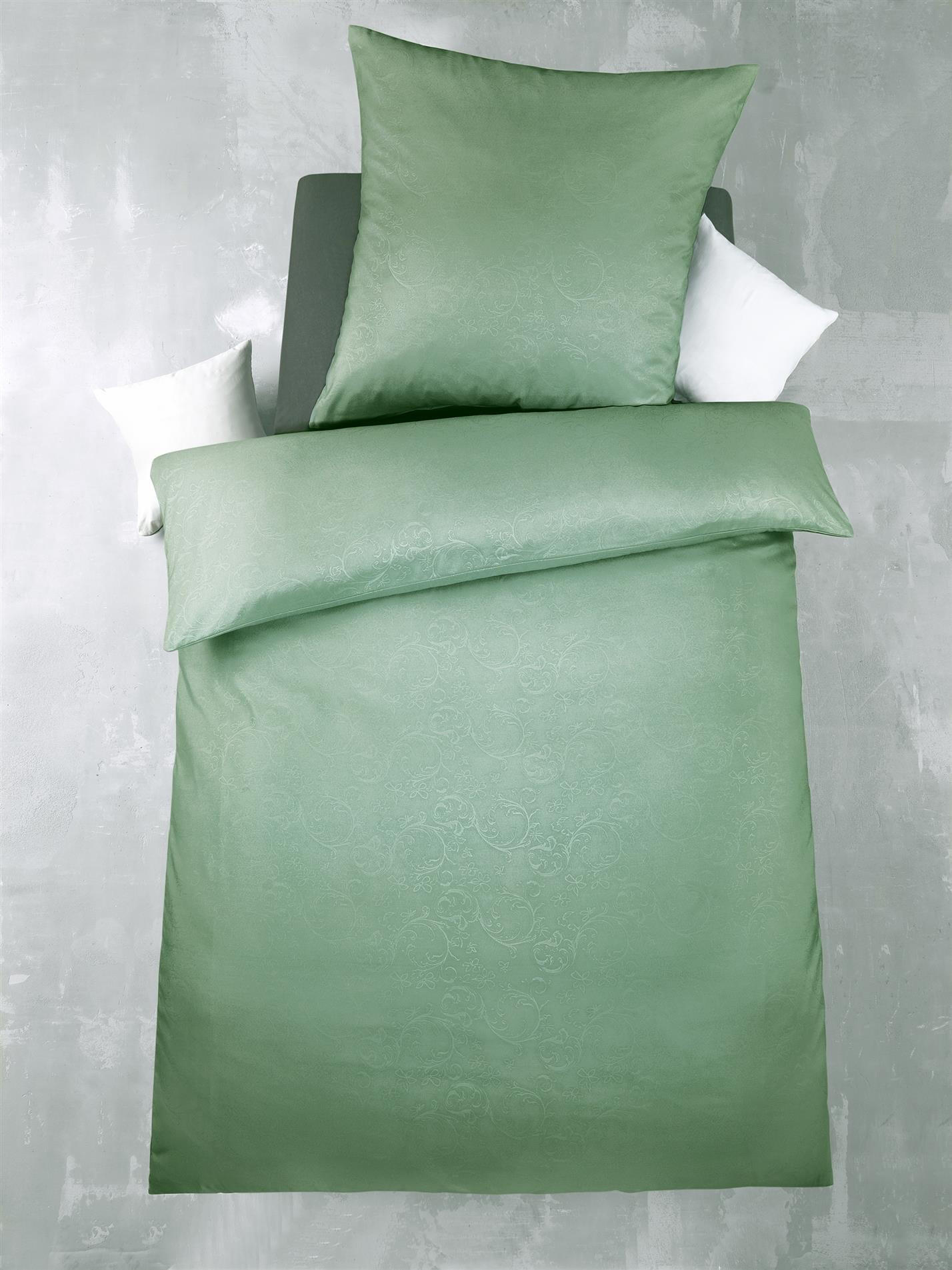 MIKROFASER-BETTWÄSCHE 135x200 Super softer Bettbezug aus 100% Polyester, Bettbezüge Grün Floral Muster - Hellgrün, Textil (135/200cm) - Carpe Sonno