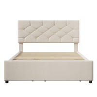 POLSTERBETT PANG-T8M4K2 140/200 cm Beige - Beige, Fell - PANGIVO