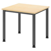 SCHREIBTISCH Serie-H Gestell: Graphit 80/80/74 cm in Ahornfarben - Ahornfarben, Holzwerkstoff (80/80/74cm) - bümö