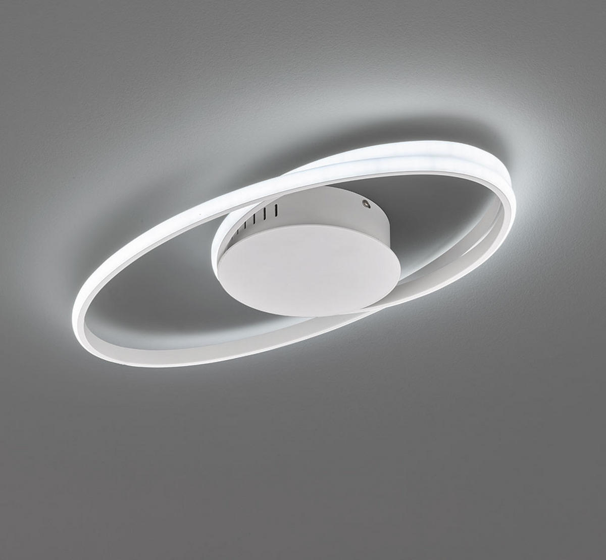 LED DECKENLEUCHTE Oval Weiß - Weiß, Metall (54/32/5cm)