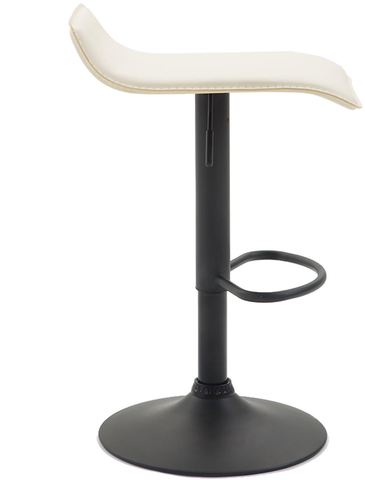 BARHOCKER Lederlook creme - Creme/Schwarz, Textil/Metall (36/63/39cm) - CLP