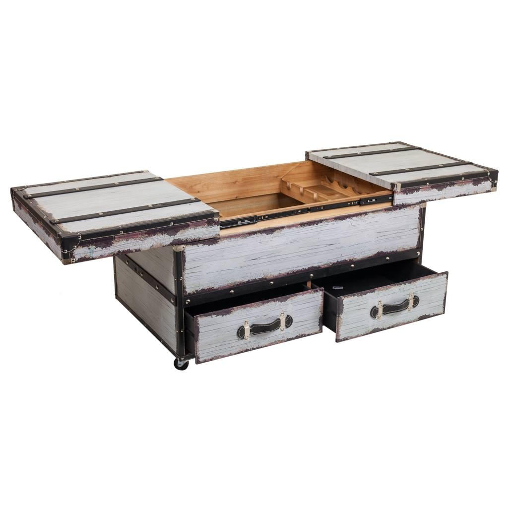 WEINREGAL aus Holz, weiß, 100x60x55cm - Weiß, Holz (100/55/60cm) - Wanderlust