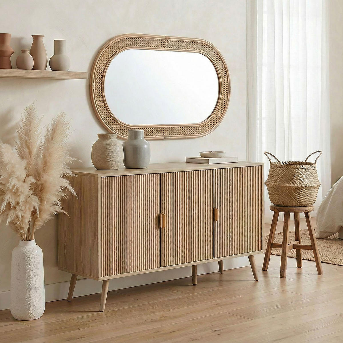 SIDEBOARD ALMA Eiche - Eichefarben, Holzwerkstoff (120/76/40cm) - IDIMEX