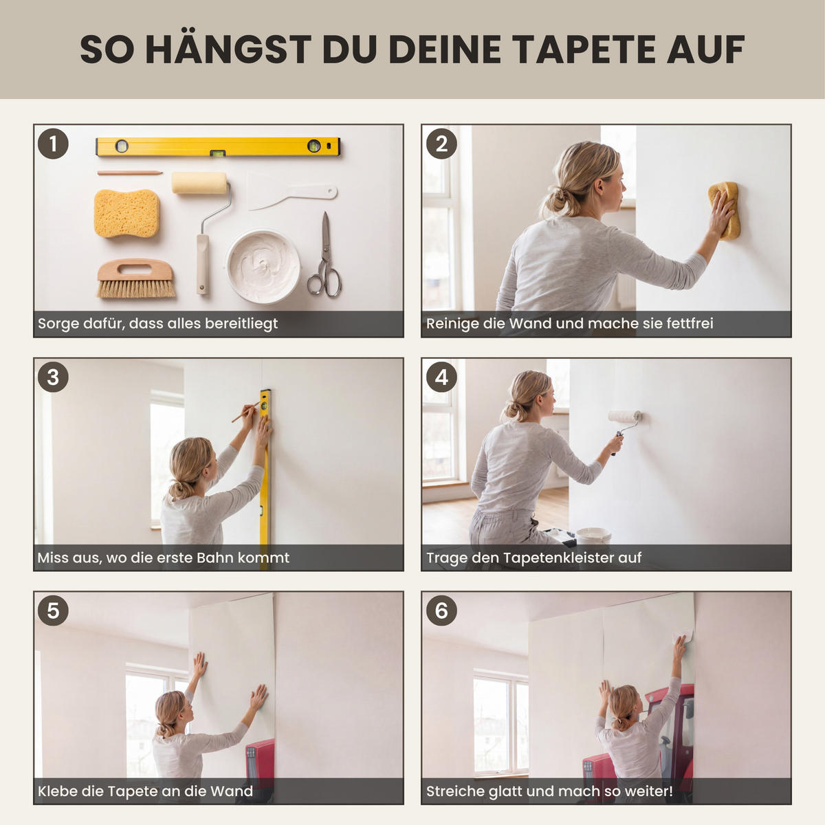 KINDERTAPETE - Traktor - Minimalistisch - Illustration - Rot - 240x240 cm - Rot, Papier (240/240cm) - OnlyWow