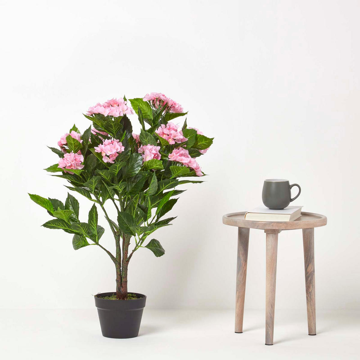 KUNSTBLUME Hortensien rosa, 85 cm - Rosa, Kunststoff (85cm) - Homescapes