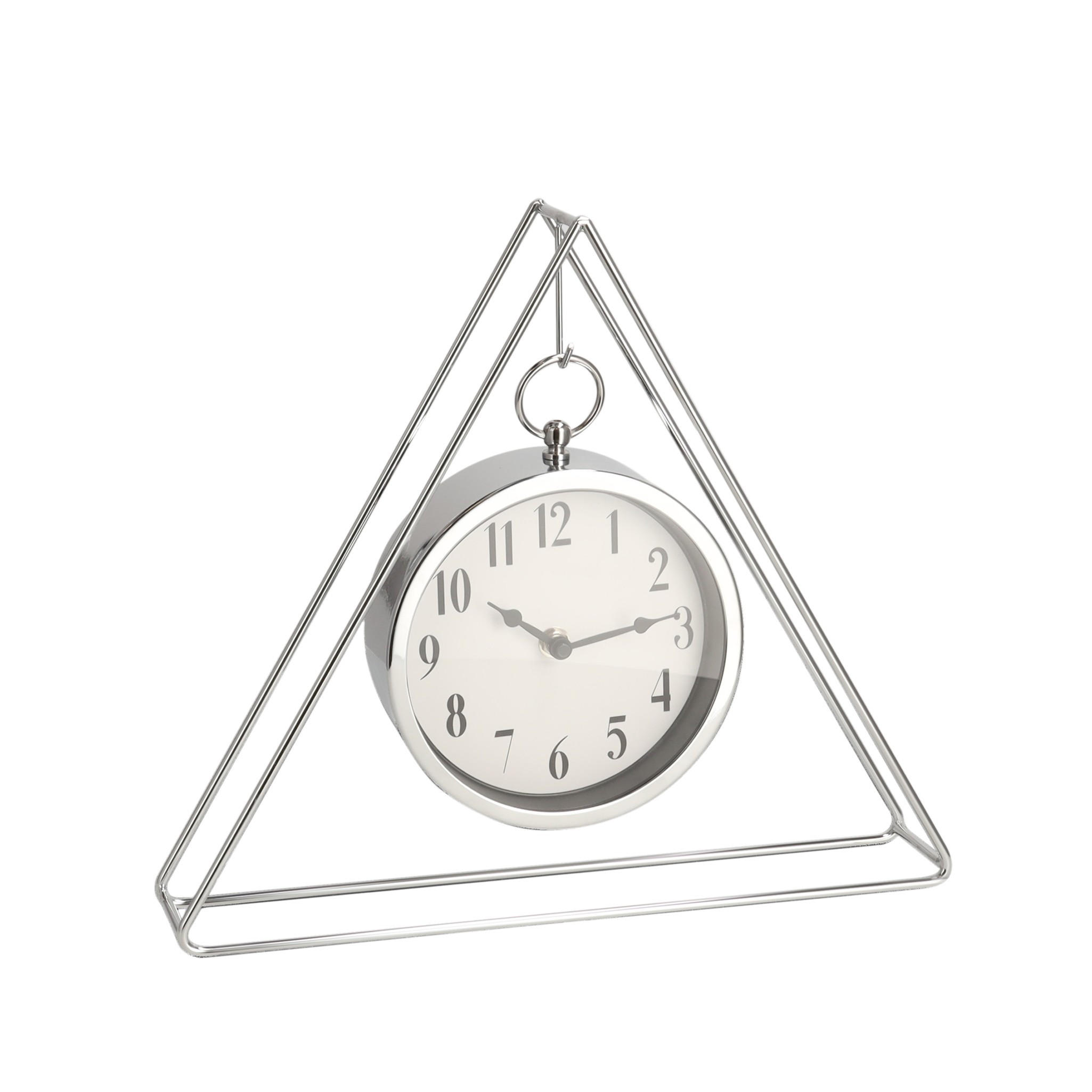 STANDUHR Trianglemo - Silberfarben, Metall (34.5/30.5/6cm) - home&you