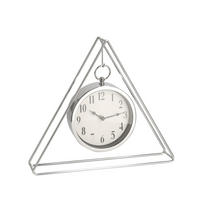 STANDUHR Trianglemo - Silberfarben, Metall (34.5/30.5/6cm) - home&you