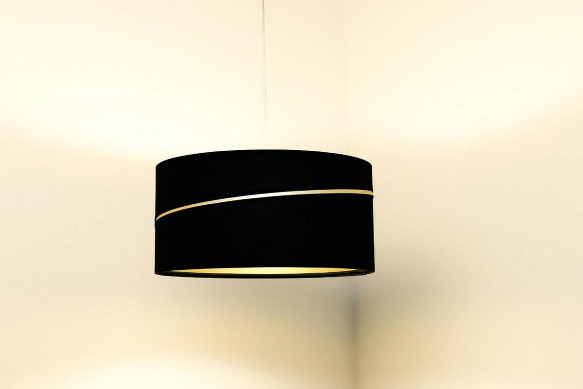 HÄNGELEUCHTE Gold 40/20 cm - Goldfarben/Schwarz, Kunststoff (40/0.4/20cm) - ONZENO