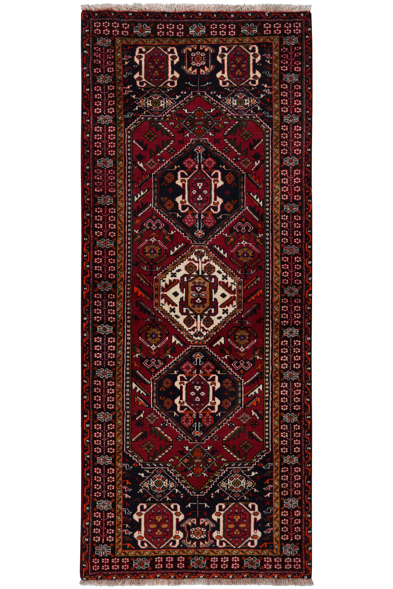 TEPPICH Gashgai Rot 196/78 cm Schurwolle - Rot, Textil (78/196cm) - Looma