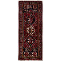 TEPPICH Gashgai Rot 196/78 cm Schurwolle - Rot, Textil (78/196cm) - Looma