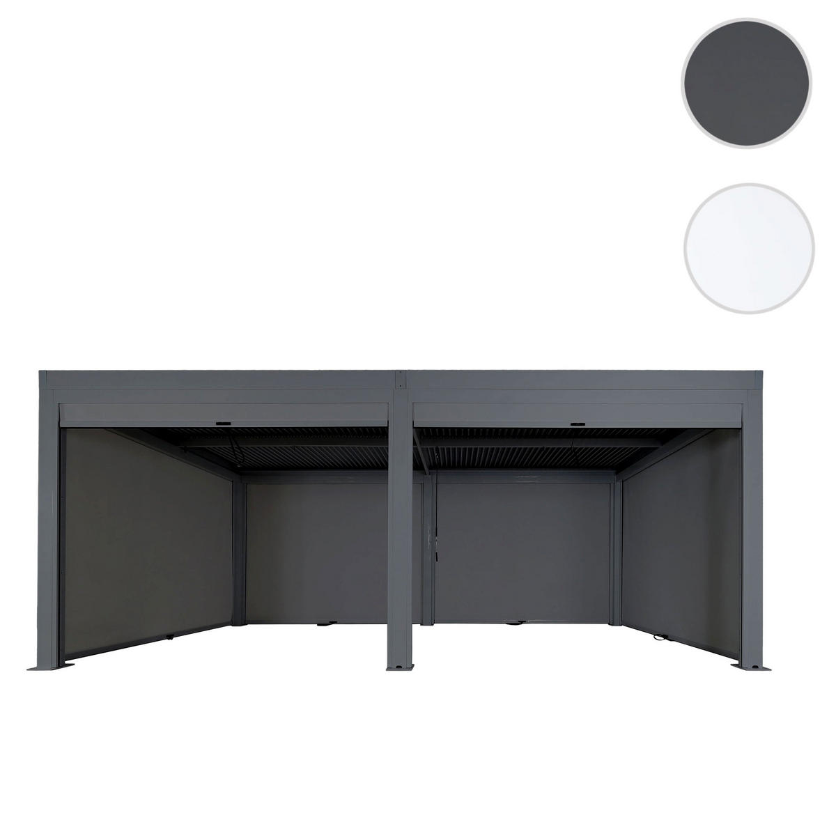 PERGOLA 6x Seitenwand 220x600x300cm Anthrazit - Anthrazit, Metall (600/220/300cm) - BERLINLODGE