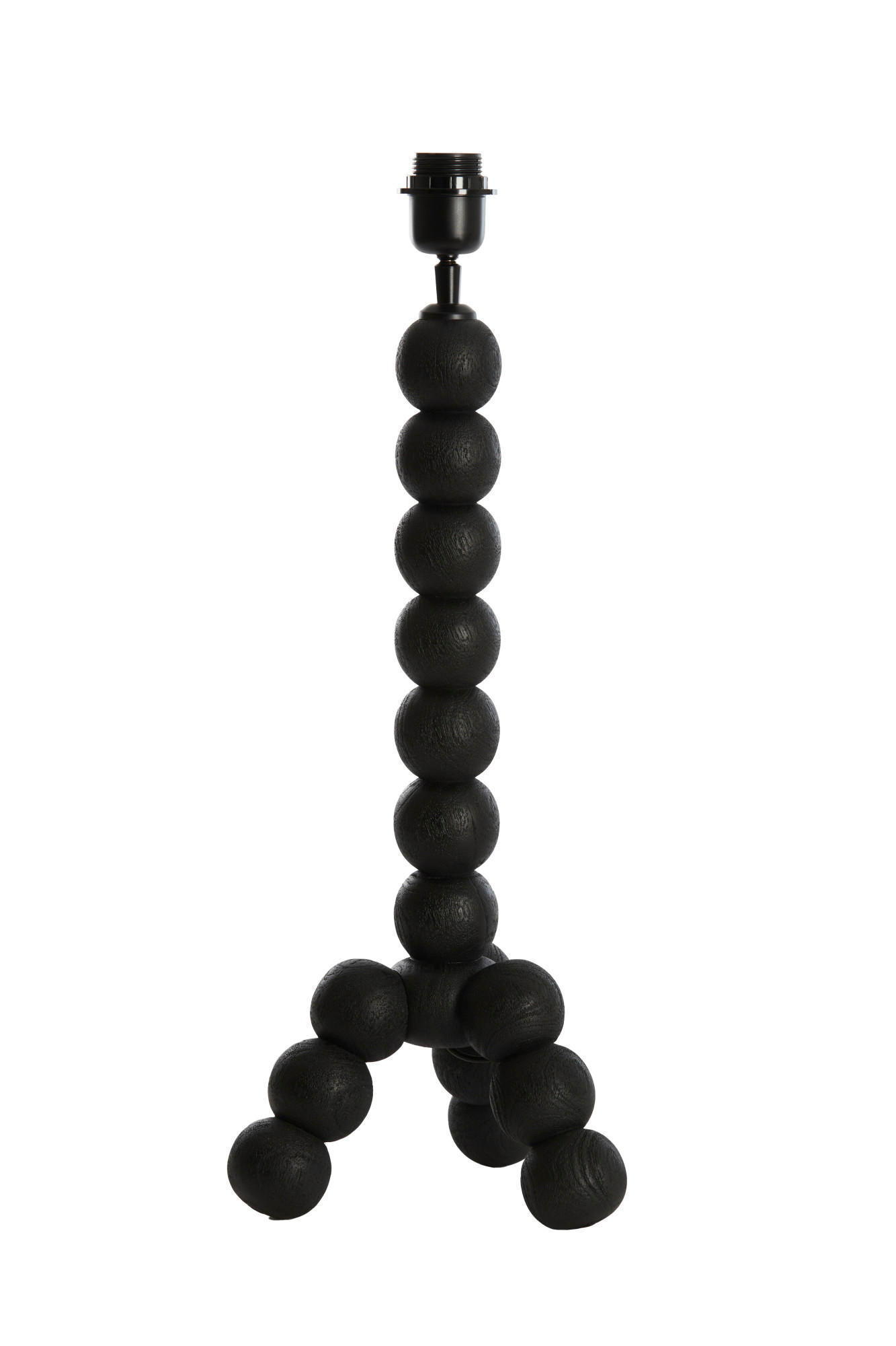 LAMPENFUSS Veglio Schwarz Ø20/50 cm - Schwarz, Holz (20/20/50cm) - Light & Living