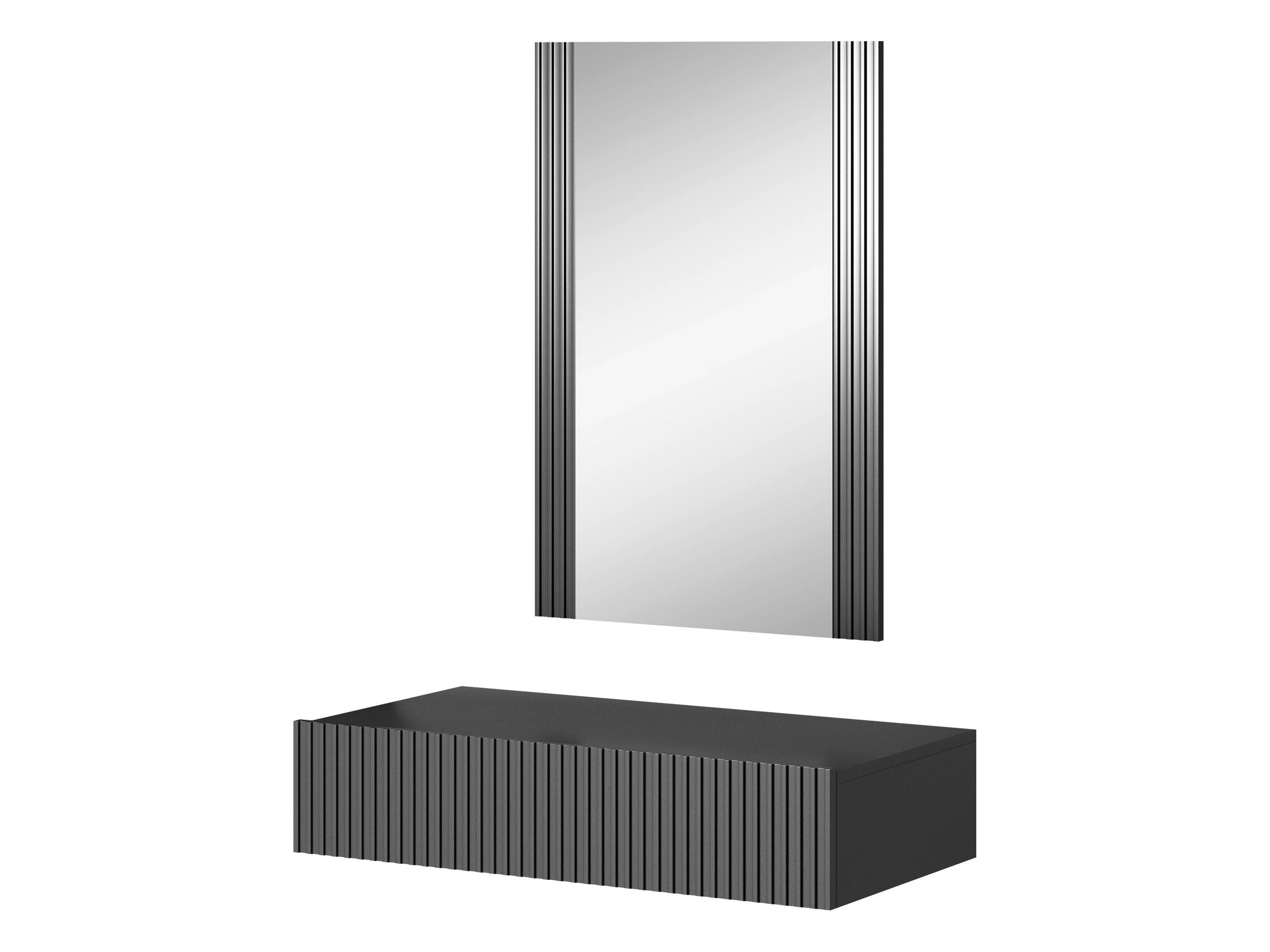 SCHMINKTISCH Vamos Grey - Anthrazit, Holzwerkstoff (80/17/42cm) - MIRJAN24