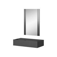 SCHMINKTISCH Vamos Grey - Anthrazit, Holzwerkstoff (80/17/42cm) - MIRJAN24
