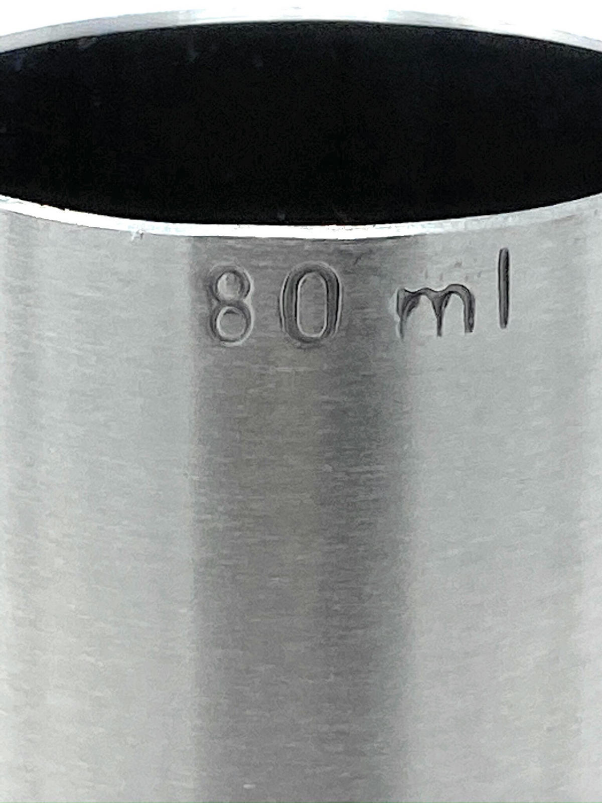 MESSBECHER Cocktail 80 ml Edelstahl Barmaß Jigger 8 cl Dosierer Alkohol Bar - Grau, Metall (38/9.2/38cm) - DanDiBo