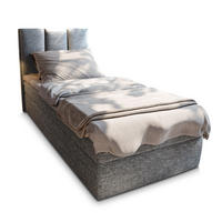 BOXBETT MERIL 90 90x200 cm mit Matratze und Topper - Hellgrau - Hellgrau, Holz (90/200cm) - MASSENO