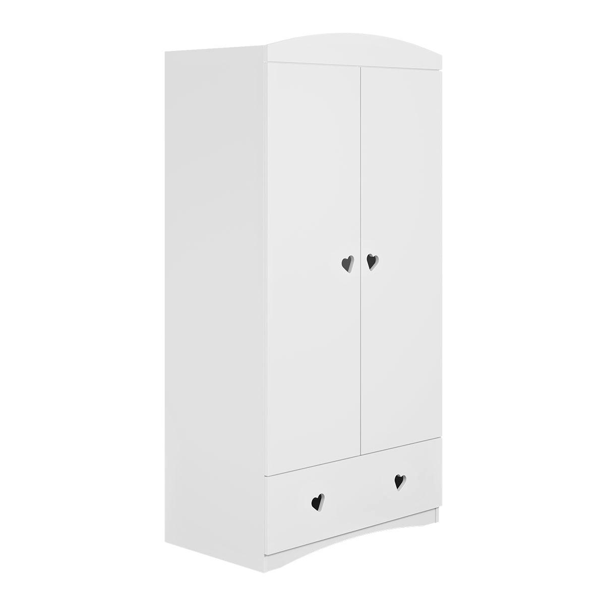 SKRIŇA 2 dvere Biela - biela, kompozitné drevo (90/187/57cm) - Petits-meubles