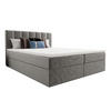 BOXBETT Benetutti 180/200 cm in Hellgrau – mit Bettkasten und Topper - Hellgrau/Schwarz, Holz/Holzwerkstoff (180/200cm) - AX Living