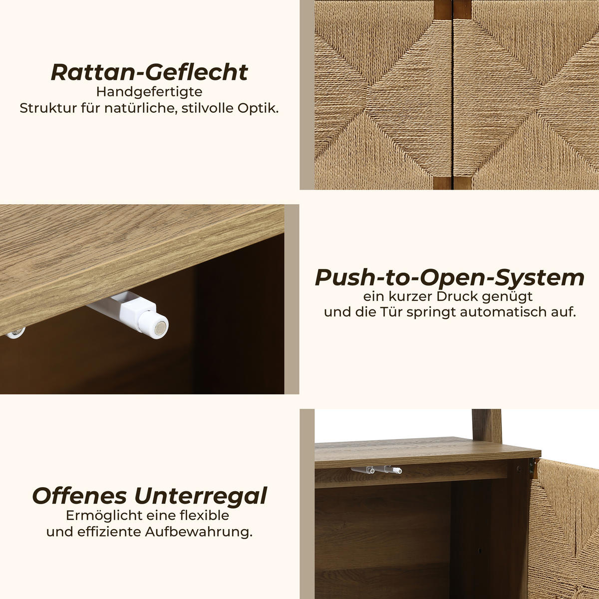 REGAL im Vintage-Naturstil, Holz | B80 x T43,9 x H180 cm - Braun, Holzwerkstoff (80/180/43.9cm) - Hometopia