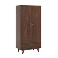SKRIŇA 2 dvere Mid Drevo - hnedá, kompozitné drevo (90/185/50cm) - Petits-meubles