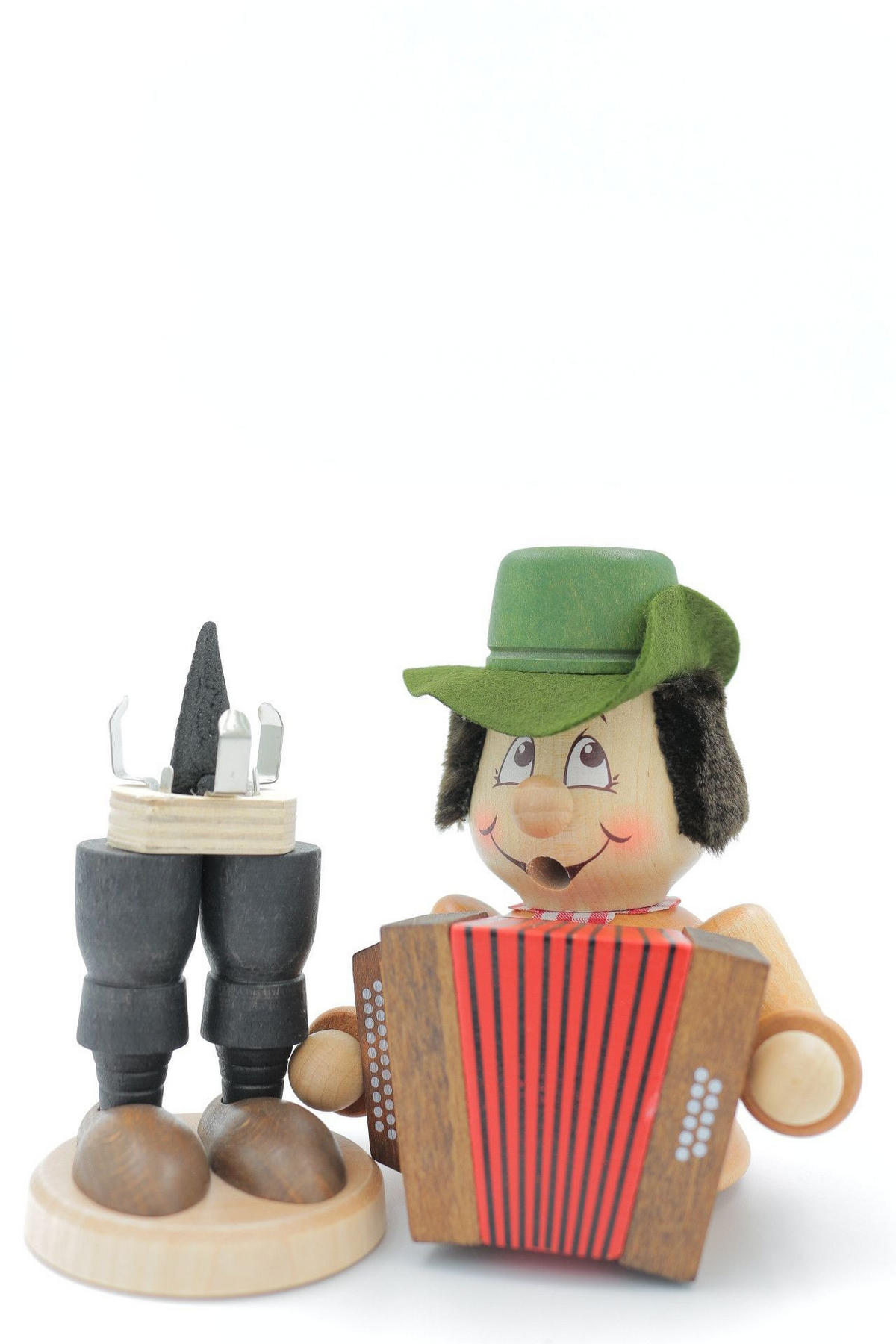 RAUCHFIGUR Wichtel m. Fuss Musiker 16,5 cm - Multicolor, Holz (9/16.5/0.1cm)