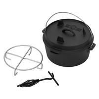 DUTCH-OVEN - Schwarz, Metall (28/24/27cm) - BBQ Boss