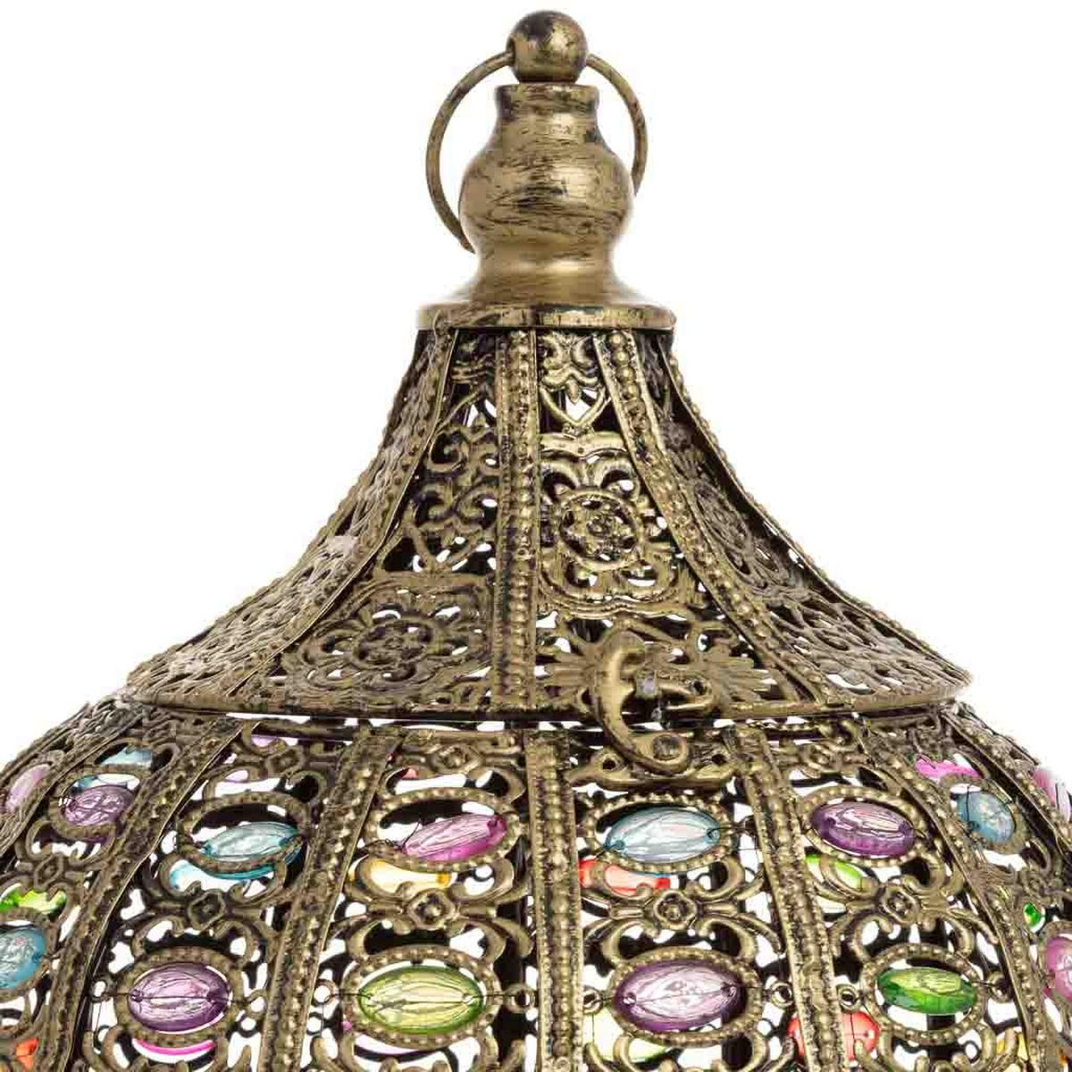 LAMPE aus Metall und Glas, 27x33cm - Multicolor, Metall (27/27/33cm) - Wanderlust