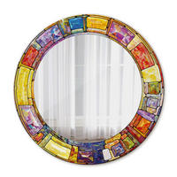 SPIEGEL Ø50 cm Rund mit Aufdruck - Multicolor, Glas (50/50/0.4cm) - TULUP